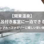 【関東温泉】-露天風呂付き客室に一泊できる宿3選のアイキャッチ